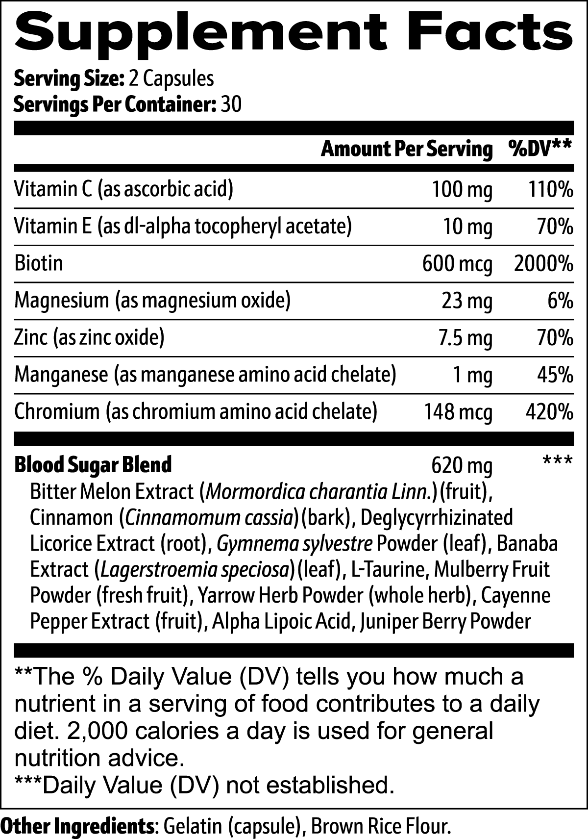 Natural Glucose Harmony Complex for Healthy Blood Sugar