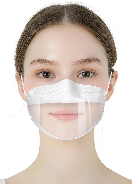 Transparent Face Masks Anti Fog See Through for Adults - 10 pack