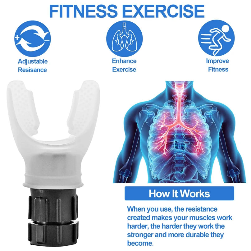 Breathing Trainer for Lungs – Adjustable Lung Exerciser