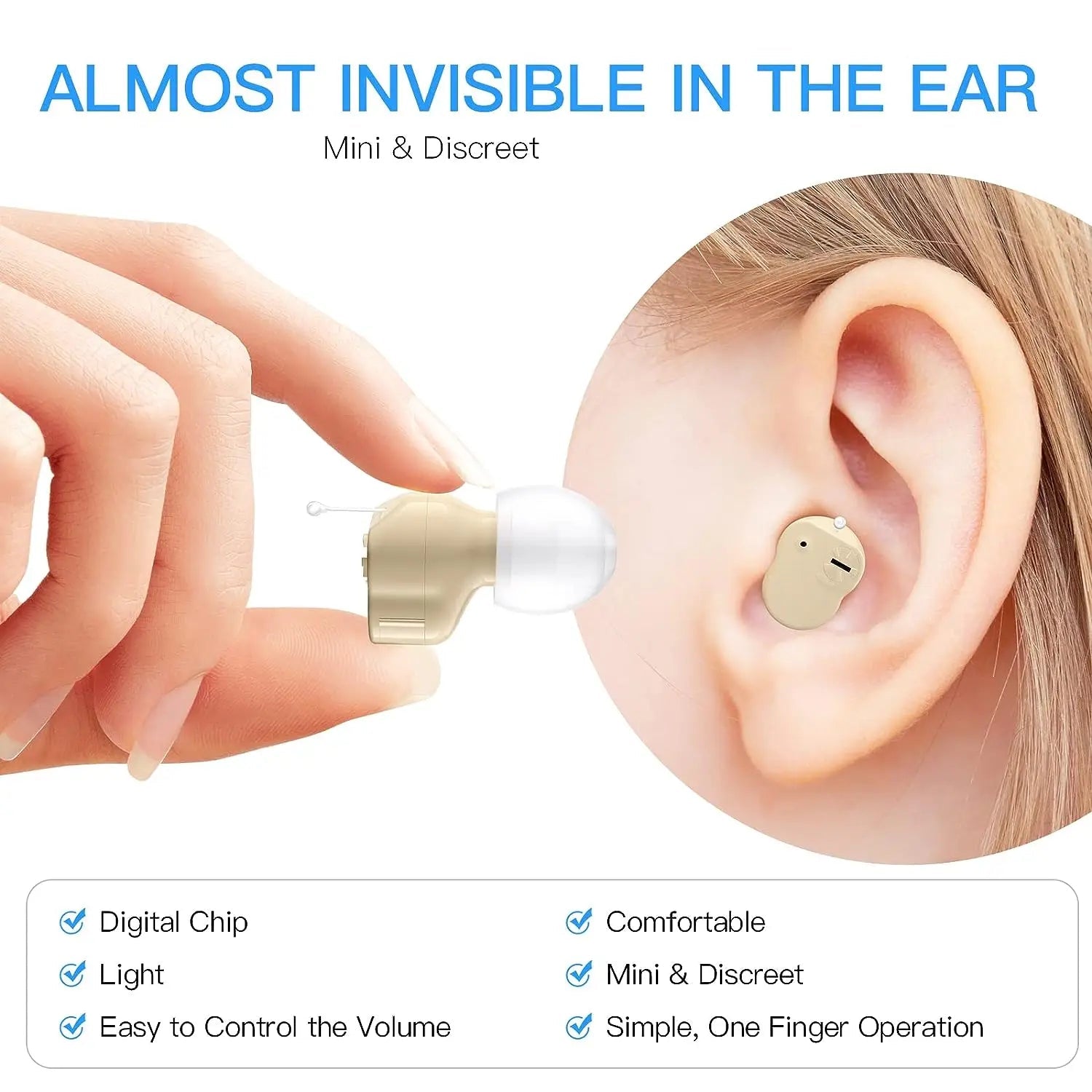 Mini Hearing Aid for Elderly | Sound Amplifier Device