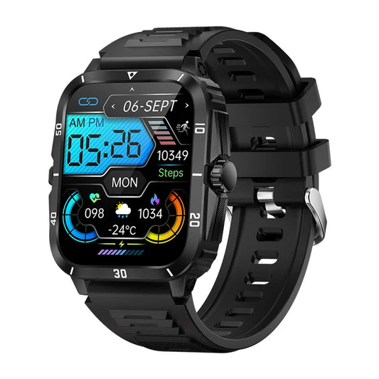 Sports Smartwatch 3ATM Waterproof Bluetooth Call, Heart Rate, SpO2, Sleep Monitor